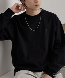 KANGOL/カンゴール 別注 ワンポイントロゴ刺繍 ルーズシルエット ショート丈ロンT