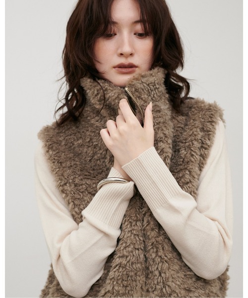 LARUTA(ラルータ)の「【LARUTA】ボアベスト×ニットワンピースセット(ワンピース・レディース・ブラック/モカ/ブラウン・LARGE/MEDIUM)」の15枚目の写真