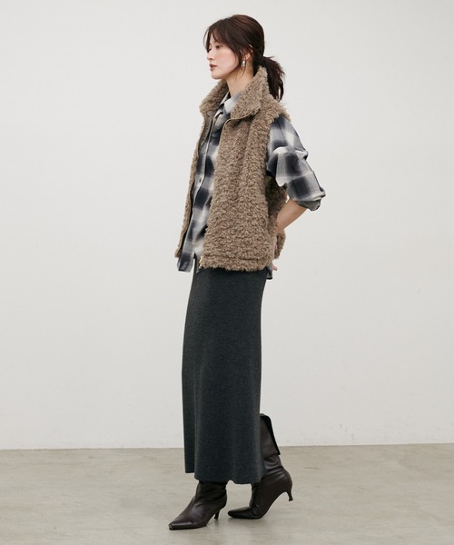 LARUTA(ラルータ)の「【LARUTA】ボアベスト×ニットワンピースセット(ワンピース・レディース・ブラック/モカ/ブラウン・LARGE/MEDIUM)」の20枚目の写真