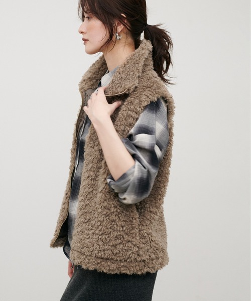 LARUTA(ラルータ)の「【LARUTA】ボアベスト×ニットワンピースセット(ワンピース・レディース・ブラック/モカ/ブラウン・LARGE/MEDIUM)」の22枚目の写真
