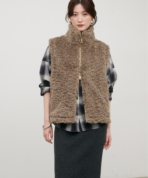 LARUTA(ラルータ)の「【LARUTA】ボアベスト×ニットワンピースセット(ワンピース・レディース・ブラック/モカ/ブラウン・LARGE/MEDIUM)」の21枚目の写真