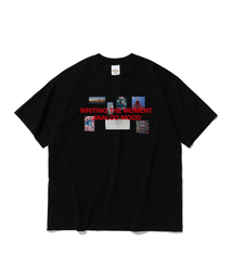 アナログモーメントグラフィック半袖Tシャツ（ブラック）