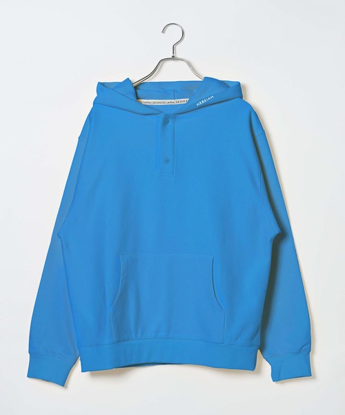 HEREIAM（ヘレイアム）の「【HEREIAM MEN】クリアスウェットポロフーディー（パーカー・メンズ・シアン/アイボリー/ブラック・LARGE/MEDIUM）」の3枚目の写真