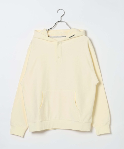 HEREIAM（ヘレイアム）の「【HEREIAM MEN】クリアスウェットポロフーディー（パーカー・メンズ・シアン/アイボリー/ブラック・LARGE/MEDIUM）」の6枚目の写真