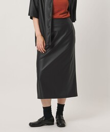 <MARW UNITED ARROWS>レザーライク タイト スカート