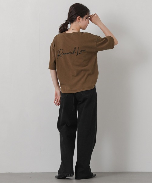 Gready Brilliant（グレディブリリアン）の「刺繍ロゴピグメントカットソー（Tシャツ/カットソー・レディース・オフホワイト/ブラウン・38）」の7枚目の写真