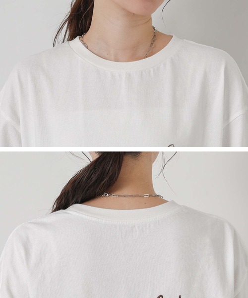 Gready Brilliant（グレディブリリアン）の「刺繍ロゴピグメントカットソー（Tシャツ/カットソー・レディース・オフホワイト/ブラウン・38）」の17枚目の写真