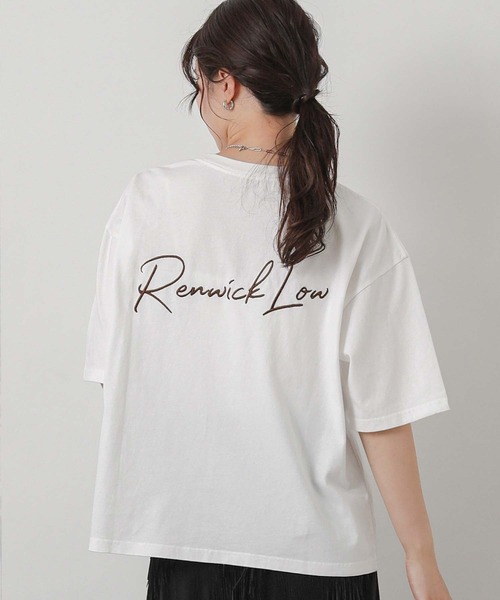 Gready Brilliant（グレディブリリアン）の「刺繍ロゴピグメントカットソー（Tシャツ/カットソー・レディース・オフホワイト/ブラウン・38）」の3枚目の写真