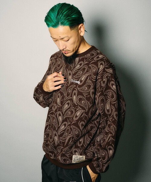 Subciety（サブサエティ）の「Paisley knit top（ニット/セーター・メンズ・ブラック・S）」の8枚目の写真