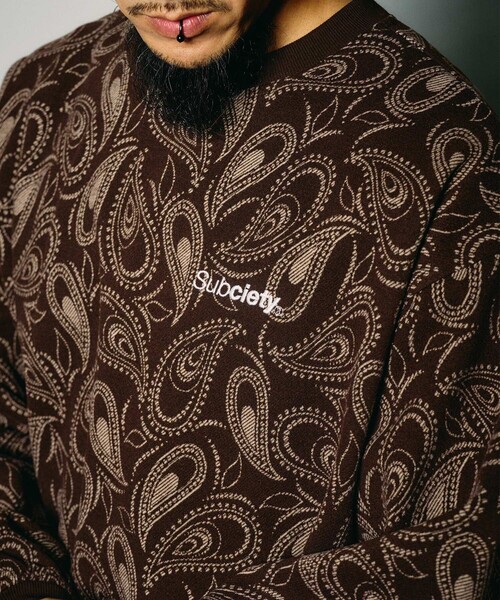 Subciety（サブサエティ）の「Paisley knit top（ニット/セーター・メンズ・ブラック・S）」の9枚目の写真