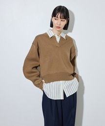 【サステナブル】バックロゴスウェットニット