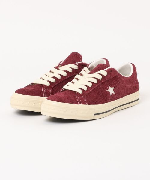 CONVERSE（コンバース）の「【CONVERSE／コンバース】ワンスター エイジド スエード AG／ONE STAR AGED SUEDE AG（スニーカー・レディース・ブラック/バーガンディー・8.5inch/9inch/9.5inch/7inch/7.5inch/8inch/6.5inch）」の2枚目の写真