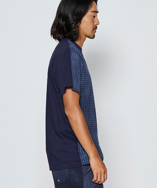 ACANTHUS(アカンサス)の「mt10685- Grid Print Tee グリッドプリントTシャツ(MA2718)(Tシャツ/カットソー・メンズ・ブラック/ホワイト/ネイビー・XL/L/M/S)」の5枚目の写真
