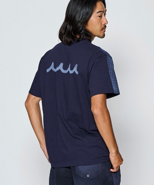 ACANTHUS(アカンサス)の「mt10685- Grid Print Tee グリッドプリントTシャツ(MA2718)(Tシャツ/カットソー・メンズ・ブラック/ホワイト/ネイビー・XL/L/M/S)」の6枚目の写真