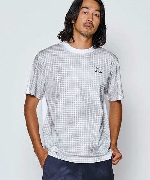 ACANTHUS(アカンサス)の「mt10685- Grid Print Tee グリッドプリントTシャツ(MA2718)(Tシャツ/カットソー・メンズ・ブラック/ホワイト/ネイビー・XL/L/M/S)」の7枚目の写真