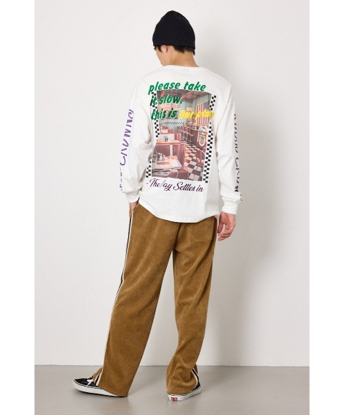 RODEO CROWNS WIDE BOWL(ロデオクラウンズワイドボウル)の「wide wale トラックパンツ(その他パンツ・メンズ・ベージュ/アイボリー/ブラック・MEDIUM/LARGE)」の9枚目の写真