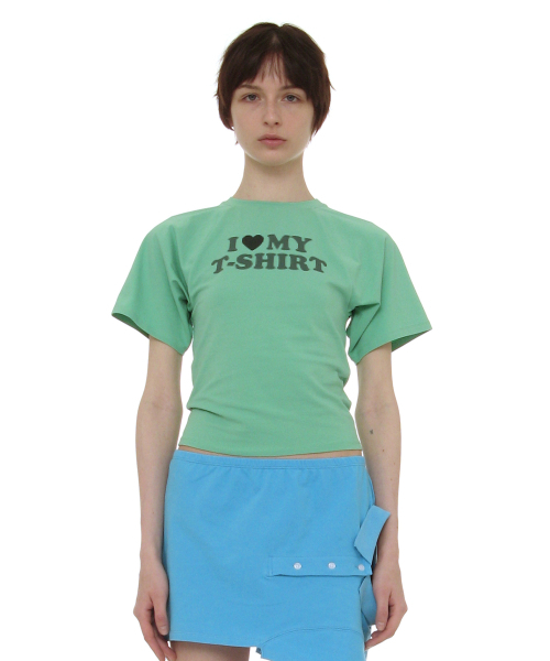PARTIMENTO WOMEN(パルティメントウィメン)の「バットスリーブ ILTプリンテッドT_エメラルド(Tシャツ/カットソー・レディース・その他・SMALL/MEDIUM/LARGE)」の1枚目の写真