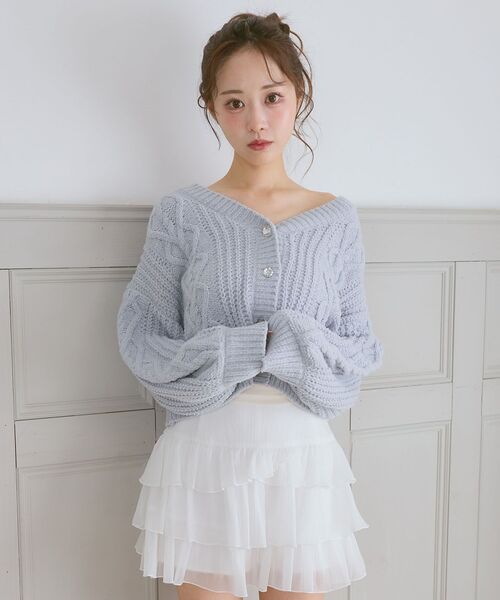 MAJESTIC LEGON(マジェスティックレゴン)の「シアーフリルティアードミニスカパン(スカート・レディース・ブラック・MEDIUM)」の19枚目の写真