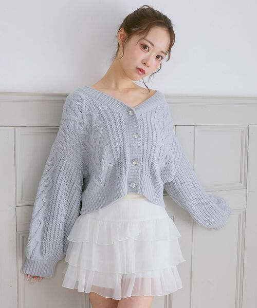 MAJESTIC LEGON(マジェスティックレゴン)の「シアーフリルティアードミニスカパン(スカート・レディース・ブラック・MEDIUM)」の20枚目の写真