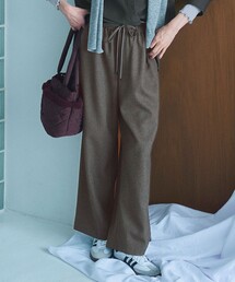 パウダリーツイード ワイドストレートパンツ（セットアップ着用可）
