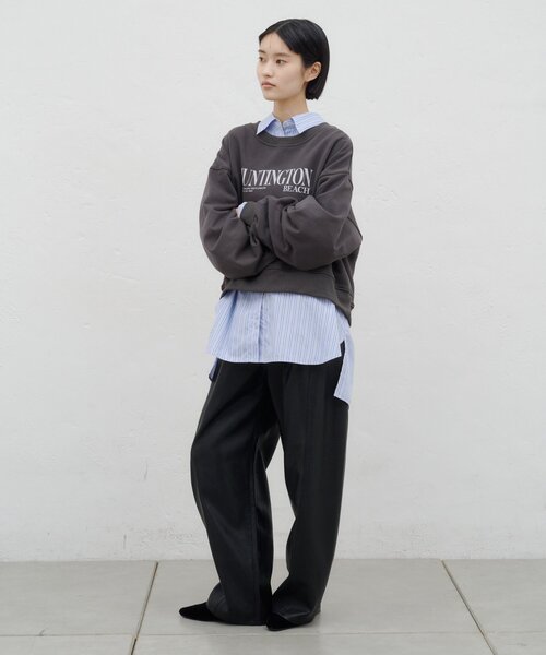 CIAOPANIC TYPY（チャオパニックティピー）の「∴フェイクレザー切替ワイドイージーパンツ（その他パンツ・レディース・ブラウン/ブラック/アイボリー・MEDIUM/SMALL/LARGE）」の4枚目の写真