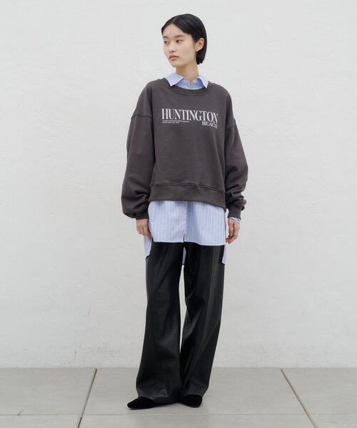 CIAOPANIC TYPY（チャオパニックティピー）の「∴フェイクレザー切替ワイドイージーパンツ（その他パンツ・レディース・ブラウン/ブラック/アイボリー・MEDIUM/SMALL/LARGE）」の10枚目の写真