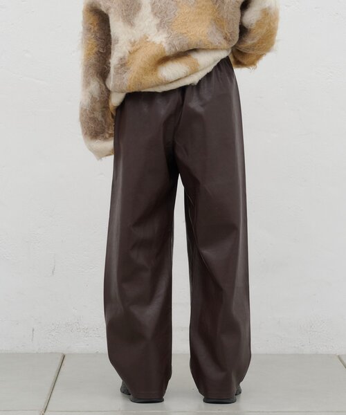 CIAOPANIC TYPY（チャオパニックティピー）の「∴フェイクレザー切替ワイドイージーパンツ（その他パンツ・レディース・ブラウン/ブラック/アイボリー・MEDIUM/SMALL/LARGE）」の16枚目の写真