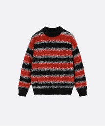 Mohair Contrast Stripe Sweater