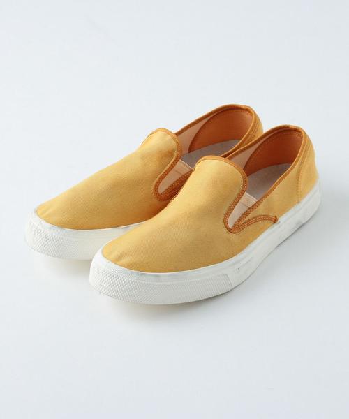 BEAUTY&YOUTH UNITED ARROWS(ビューティーアンドユースユナイテッドアローズ)の「BY ∴ オーバーダイ スリッポン スニーカー◆(スリッポン・メンズ・オレンジ/ネイビー・X-SMALL/LARGE/MEDIUM/SMALL)」の4枚目の写真