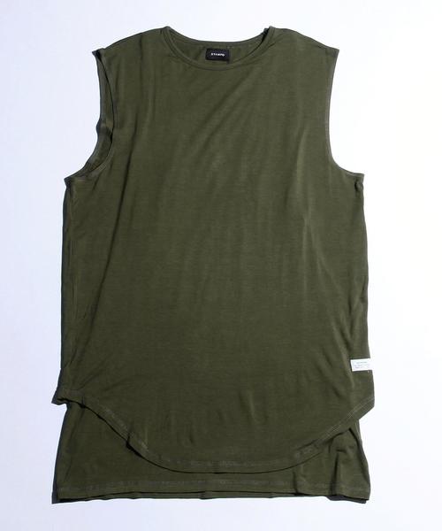 STAMPD(スタンプド)の「<STAMPD> W/LAYER MUSCLE T/Tシャツ(Tシャツ/カットソー・メンズ・ホワイト/ダークグレー/オリーブ・MEDIUM/SMALL)」の1枚目の写真