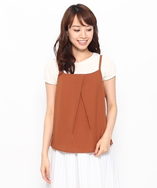 AG by aquagirl(エージーバイアクアガール)の「タックキャミソール(キャミソール・レディース・ベージュ/レッド/ブラック/ピンク・38)」の6枚目の写真