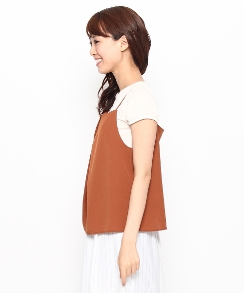 AG by aquagirl(エージーバイアクアガール)の「タックキャミソール(キャミソール・レディース・ベージュ/レッド/ブラック/ピンク・38)」の7枚目の写真