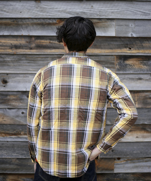 Denime（ドゥニーム）の「ヘビーフランネルワークシャツ（シャツ/ブラウス・メンズ・イエロー系その他3/ブラウン系その他2/レッド系その他2/ブルー系その他2・X-LARGE/LARGE/MEDIUM）」の11枚目の写真