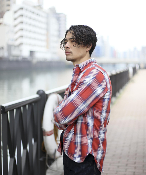 Denime（ドゥニーム）の「ヘビーフランネルワークシャツ（シャツ/ブラウス・メンズ・イエロー系その他3/ブラウン系その他2/レッド系その他2/ブルー系その他2・X-LARGE/LARGE/MEDIUM）」の10枚目の写真