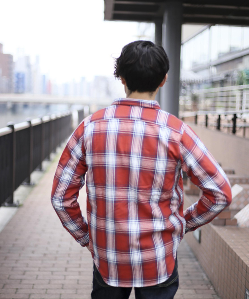 Denime（ドゥニーム）の「ヘビーフランネルワークシャツ（シャツ/ブラウス・メンズ・イエロー系その他3/ブラウン系その他2/レッド系その他2/ブルー系その他2・X-LARGE/LARGE/MEDIUM）」の15枚目の写真