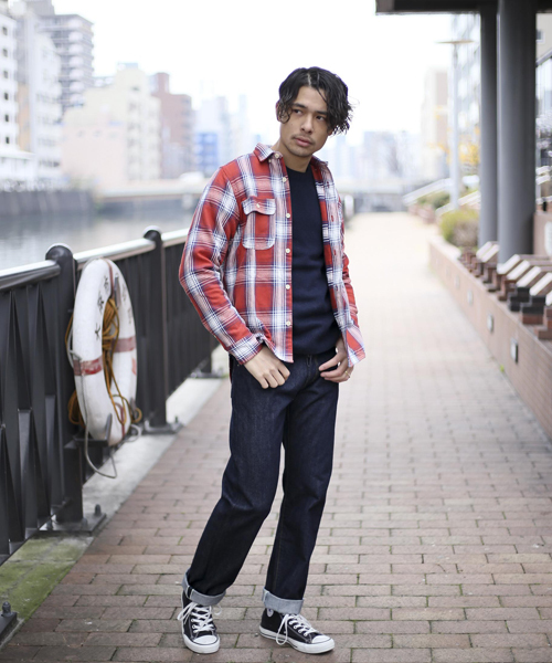 Denime（ドゥニーム）の「ヘビーフランネルワークシャツ（シャツ/ブラウス・メンズ・イエロー系その他3/ブラウン系その他2/レッド系その他2/ブルー系その他2・X-LARGE/LARGE/MEDIUM）」の13枚目の写真