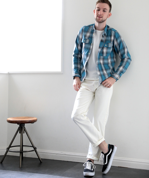 Denime（ドゥニーム）の「ヘビーフランネルワークシャツ（シャツ/ブラウス・メンズ・イエロー系その他3/ブラウン系その他2/レッド系その他2/ブルー系その他2・X-LARGE/LARGE/MEDIUM）」の21枚目の写真