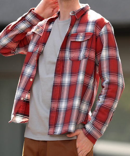 Denime（ドゥニーム）の「ヘビーフランネルワークシャツ（シャツ/ブラウス・メンズ・イエロー系その他3/ブラウン系その他2/レッド系その他2/ブルー系その他2・X-LARGE/LARGE/MEDIUM）」の19枚目の写真