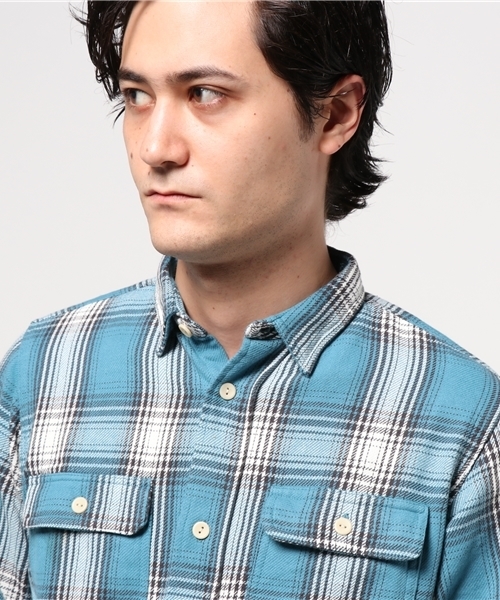 Denime（ドゥニーム）の「ヘビーフランネルワークシャツ（シャツ/ブラウス・メンズ・イエロー系その他3/ブラウン系その他2/レッド系その他2/ブルー系その他2・X-LARGE/LARGE/MEDIUM）」の7枚目の写真