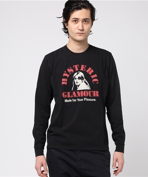 HYSTERIC GLAMOUR（ヒステリックグラマー）の「HYS PLEASURE pt リブ付T-SH（Tシャツ/カットソー・メンズ・ホワイト/ネイビー/ブラック・SMALL/MEDIUM/LARGE）」の5枚目の写真
