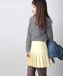 WEGO/無地プリーツミニスカート