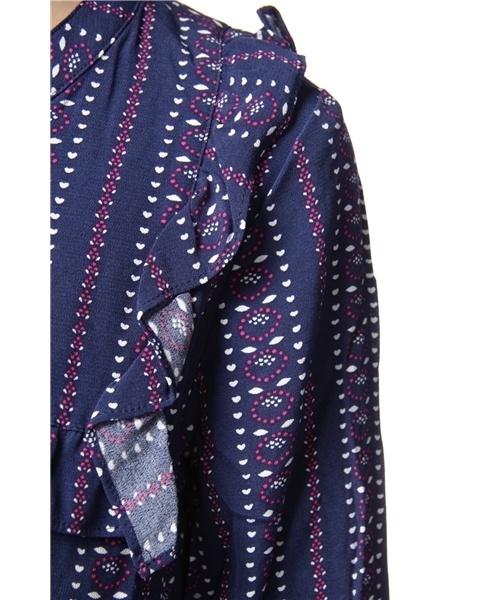 MILKFED.（ミルクフェド）の「VINTAGE FLORAL TOP（シャツ/ブラウス・レディース・ネイビー/ピンク・X-SMALL/SMALL）」の6枚目の写真