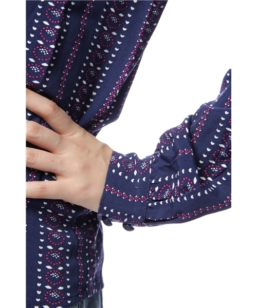 MILKFED.（ミルクフェド）の「VINTAGE FLORAL TOP（シャツ/ブラウス・レディース・ネイビー/ピンク・X-SMALL/SMALL）」の7枚目の写真