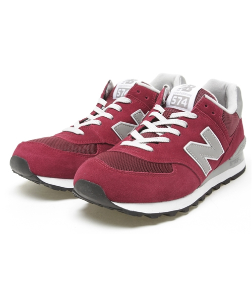 NEW BALANCE（ニューバランス）の「NEW BALANCE ML574（スニーカー・メンズ・ベージュ/ワインレッド・8/8h/9/9h/10/10h/11）」の2枚目の写真