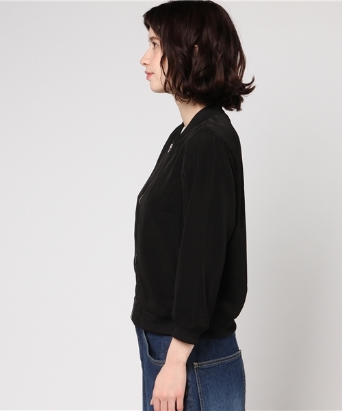 Honeys（ハニーズ）の「リブブルゾン（ブルゾン・レディース・カーキ/グレー/ブラック/ネイビー・M/L）」の6枚目の写真