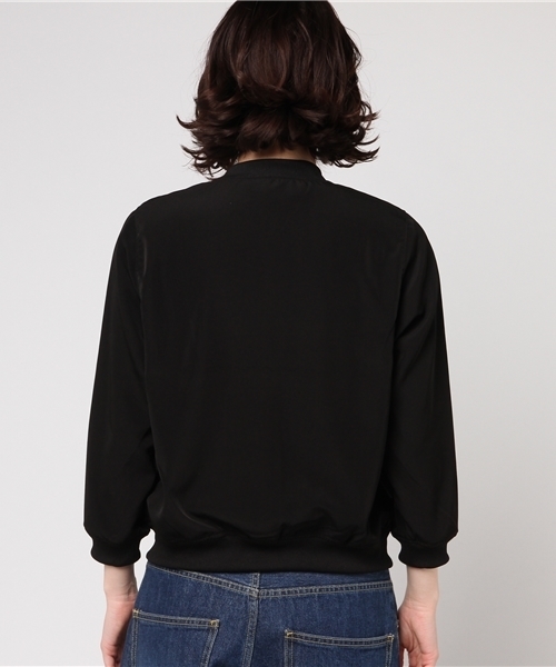 Honeys（ハニーズ）の「リブブルゾン（ブルゾン・レディース・カーキ/グレー/ブラック/ネイビー・M/L）」の7枚目の写真