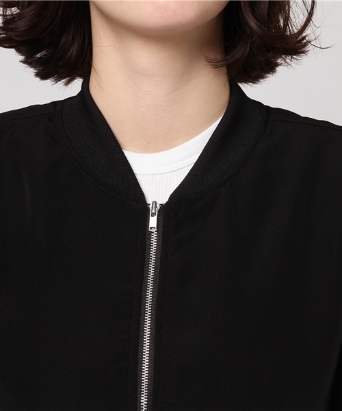 Honeys（ハニーズ）の「リブブルゾン（ブルゾン・レディース・カーキ/グレー/ブラック/ネイビー・M/L）」の8枚目の写真