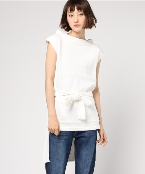 PEGGY LANA（ペギーラナ）の「West Ribbon Knit Tunic（ニット/セーター・レディース・アイボリー/イエロー/ネイビー・FREE）」の13枚目の写真