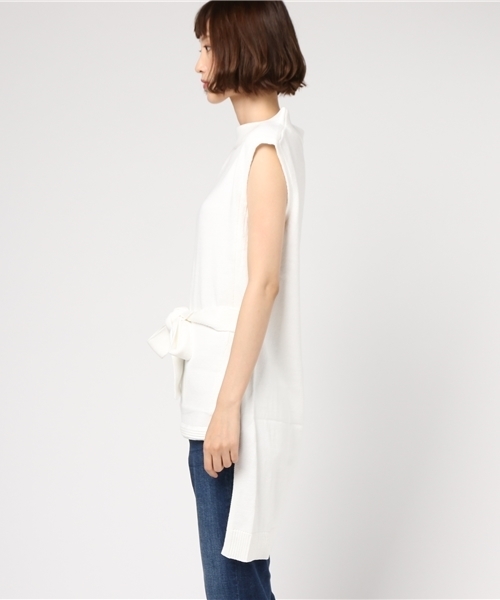 PEGGY LANA（ペギーラナ）の「West Ribbon Knit Tunic（ニット/セーター・レディース・アイボリー/イエロー/ネイビー・FREE）」の5枚目の写真