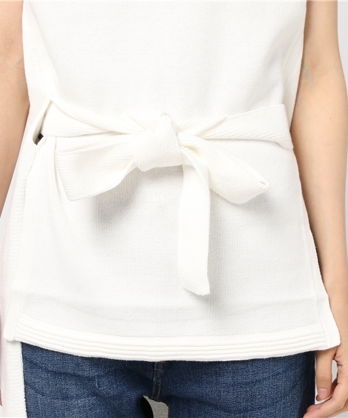 PEGGY LANA（ペギーラナ）の「West Ribbon Knit Tunic（ニット/セーター・レディース・アイボリー/イエロー/ネイビー・FREE）」の10枚目の写真